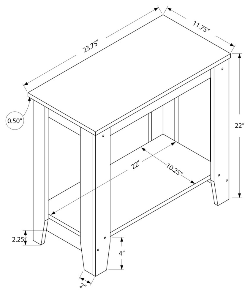 Accent Table 22 quotH  Industrial Gray   Transitional   Side Tables And End Tables   by Monarch Specialties  Houzz