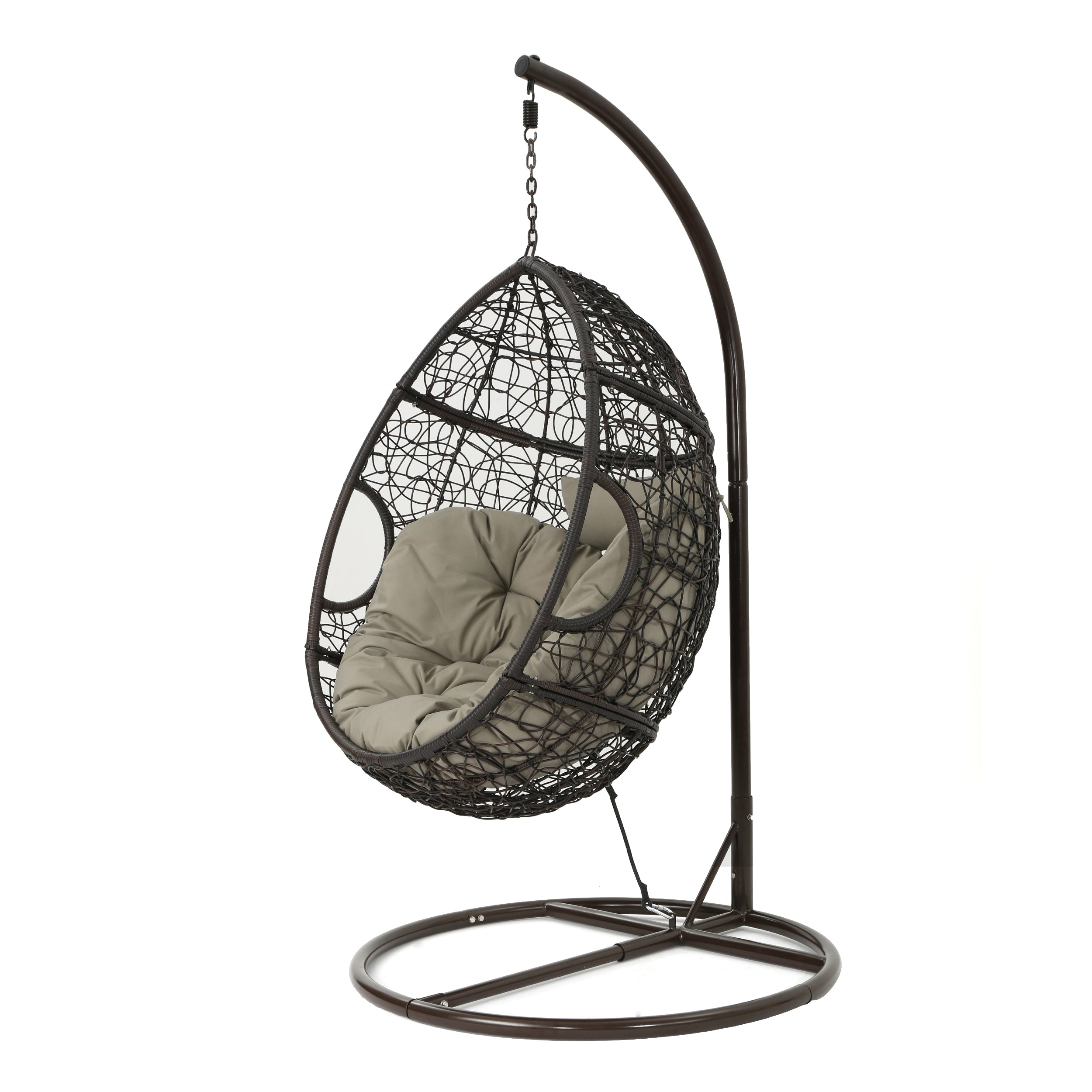 Kyle Outdoor Wicker Hanging Teardrop / Egg Chair