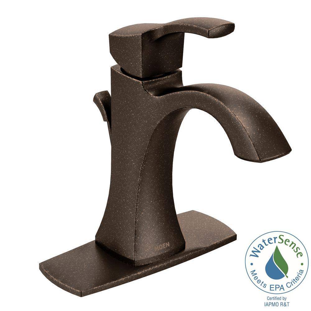 MOEN Voss Single Hole Single-Handle High-Arc Bathroom Faucet in Oil Rubbed Bronze 6903ORB