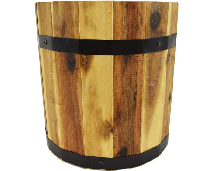 Avera Wood Cylinder Planter 12 inch AWP305120