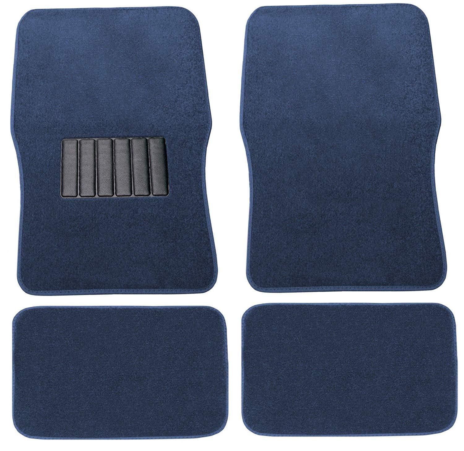 Premium Car Floor Mats Carpet Solid Blue 4pc Front Rear For Kia Soul