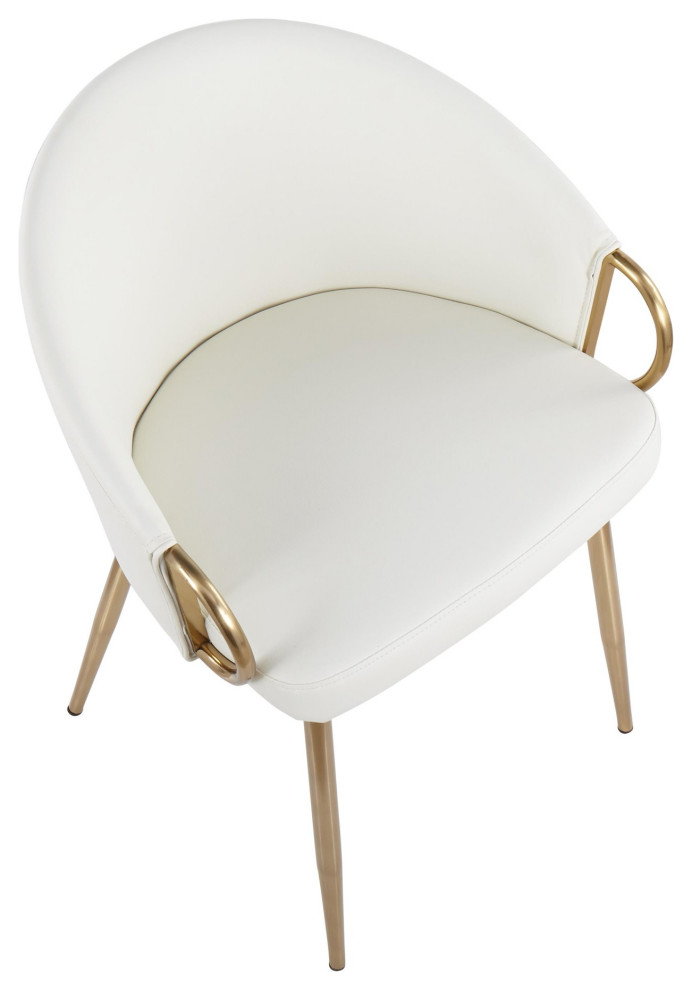 Claire Chair  Gold Metal   Midcentury   Dining Chairs   by LumiSource  Houzz