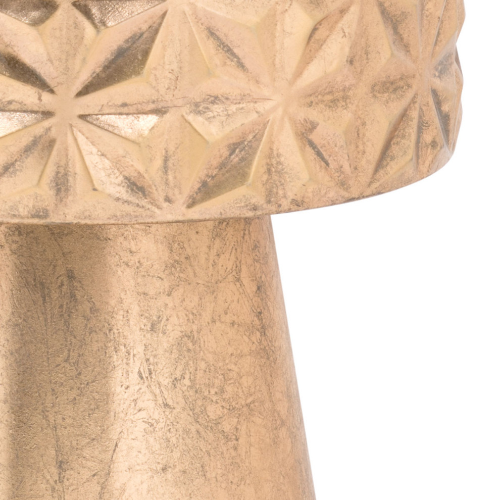 Aztec Side Table Gold   Contemporary   Side Tables And End Tables   by Zuo Modern Contemporary  Houzz