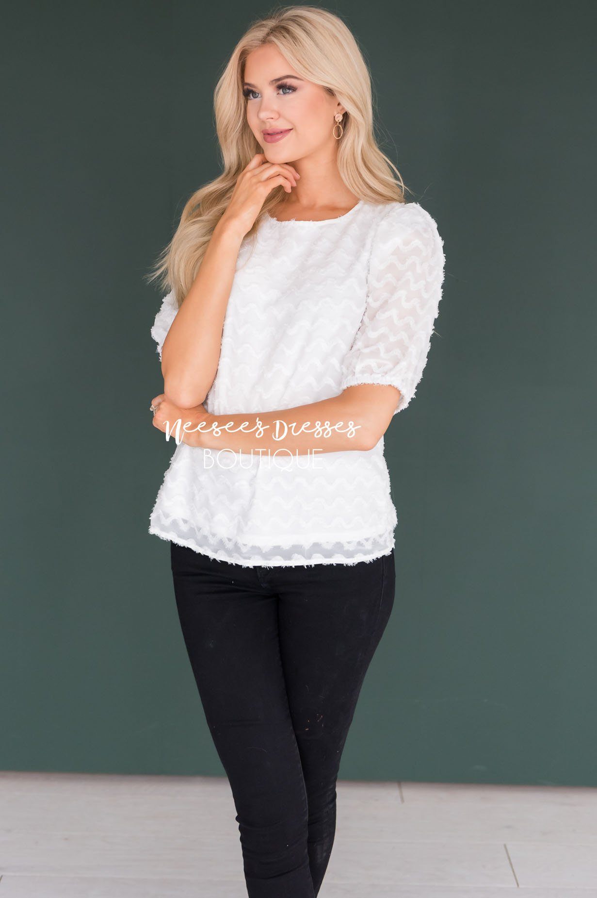 Brighter Days Textured Blouse