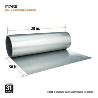 Gibraltar Building Products 20 in. x 50 ft. Galvanized Steel Roll Valley Flashing 17438