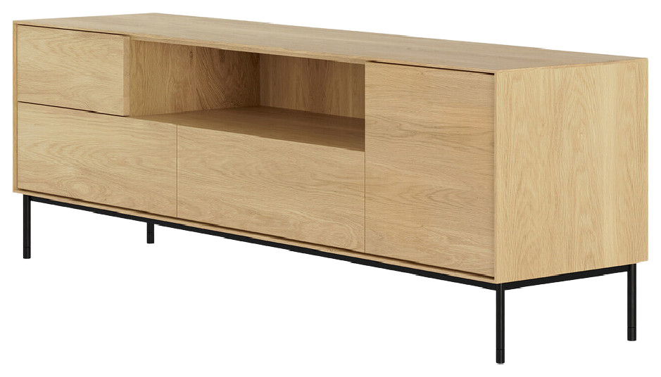 Solid Oak TV Cupboard  OROA Whitebird   Industrial   Entertainment Centers And Tv Stands   by Oroa   Distinctive Furniture  Houzz