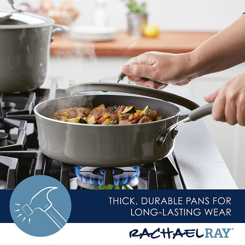 Rachael Ray Cook + Create 3-qt. Aluminum Nonstick Sauté Pan with Lid