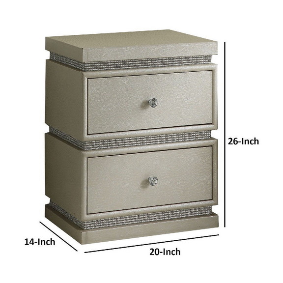 Benjara BM250290 Accent Table with 2 Drawers and F...