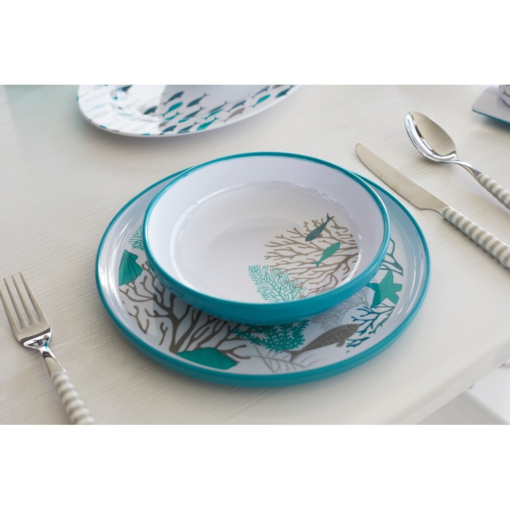 Coastal Melamine Tableware Set (Non Slip)