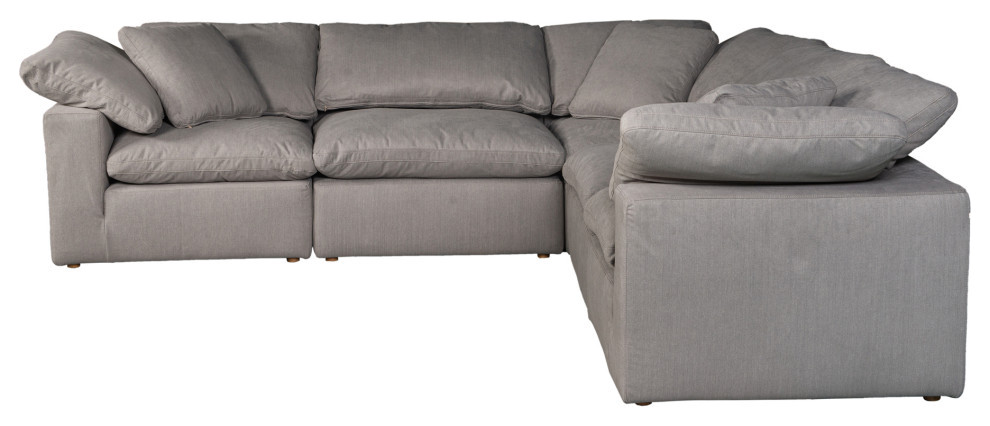 Clay Classic L Modular Sectional Nubuck Leather   Transitional   Sectional Sofas   by Moe  x27s Home Collection  Houzz