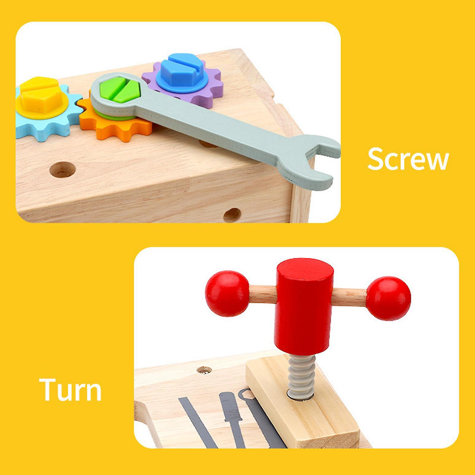 Children's Simulated Repair Kit Toys Wooden Toy Diy Creative Construction Preschool Learning Activities Gifts