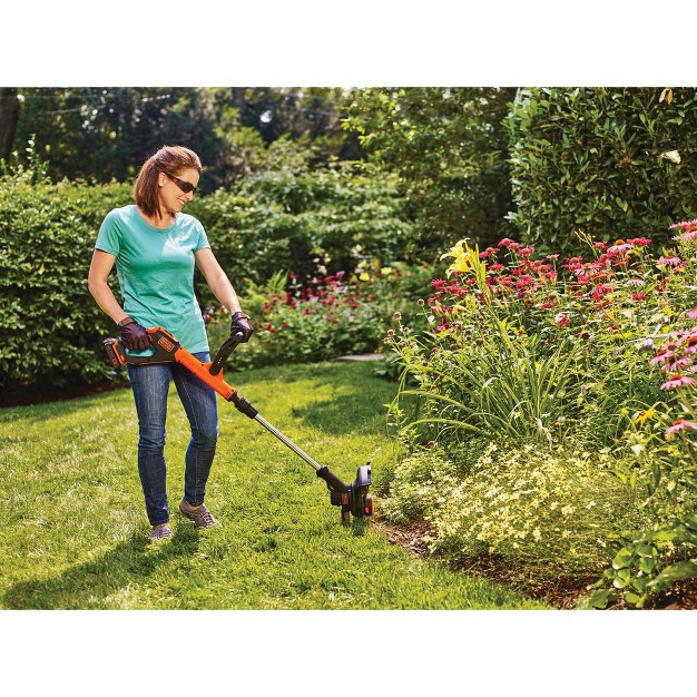 Black amp Decker Lste525 20v Max 2 speed Easyfeed Lithium ion 12 In Cordless String Trimmer Edger Kit 1 5 Ah