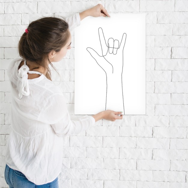 Americanflat Minimalist Love Hand Gesture By Explicit Design Poster Art Print