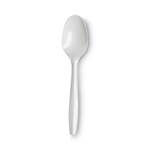 Dixie Plastic Cutlery， Mediumweight Teaspoons， White， 1，000/Carton (PTM21)