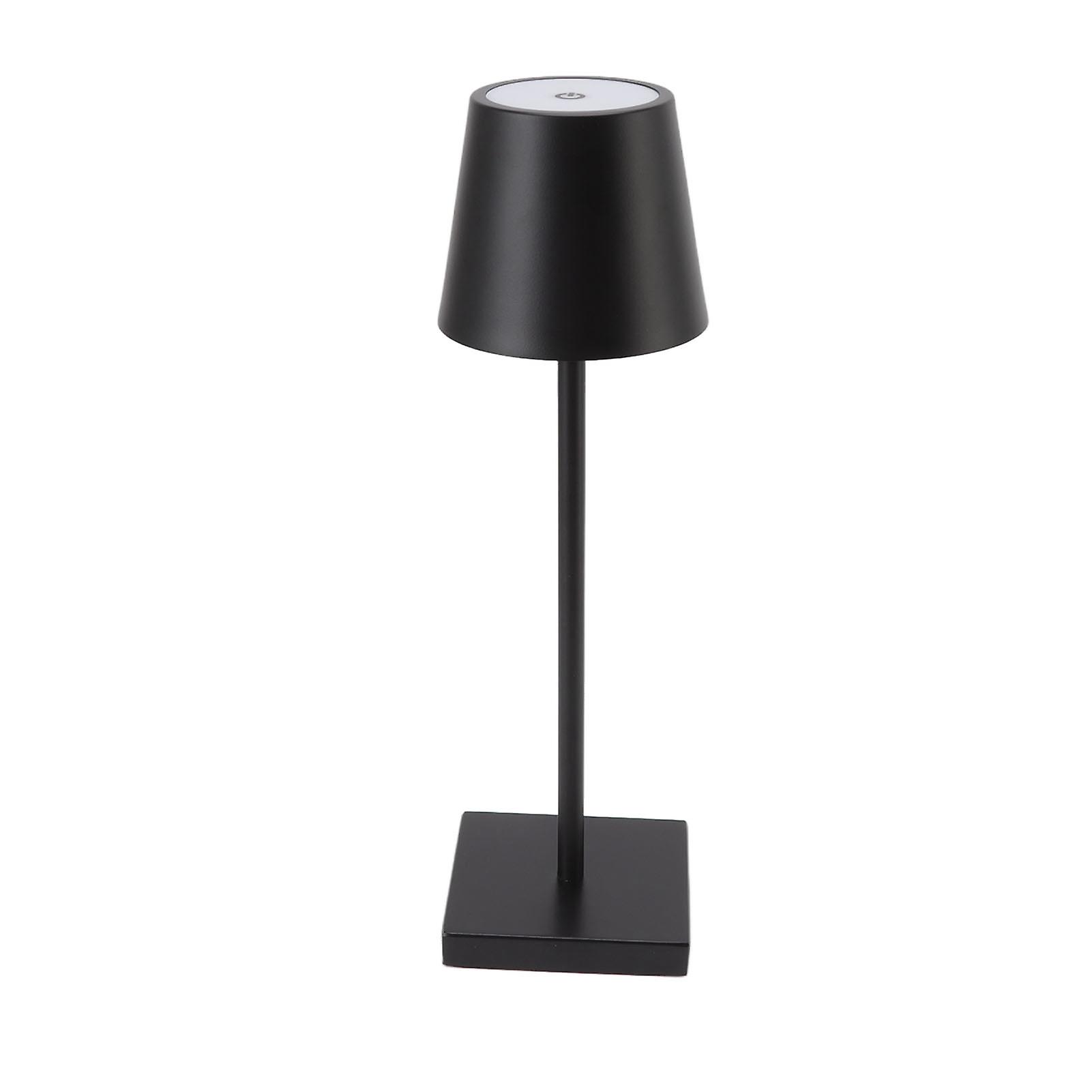 LED Touch Lamp Modern Simple Rechargeable High Brightness Dimmable Touch Switch Cordless Table Lamp for Restaurant Bar Black