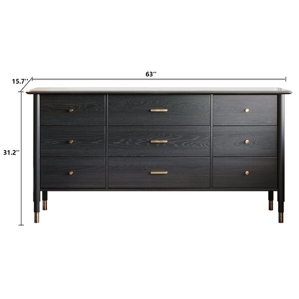 JASIWAY 63'' Wide 9 Drawer Sideboard