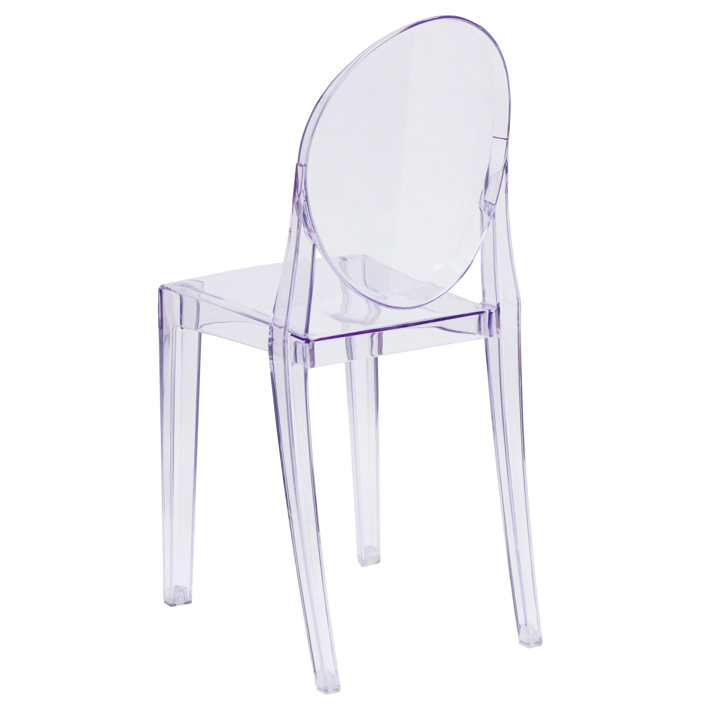 Flash Furniture Cheryl Ghost Side Chair in Transparent Crystal