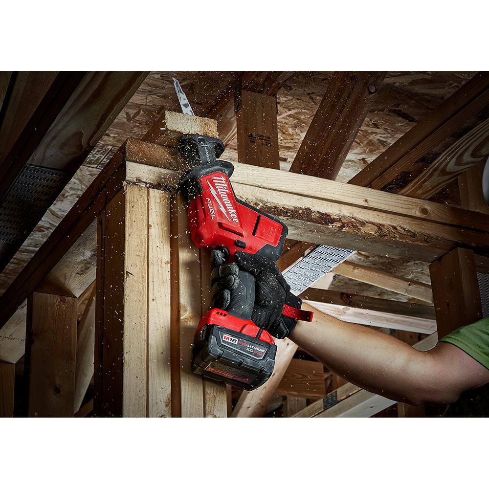 MW M18 FUEL 18V Lithium-Ion Brushless Cordless HACKZALL Reciprocating Saw with 5.0Ah Battery  Sawzall Blade Set 2719-20-48-11-1850-49-22-1110F