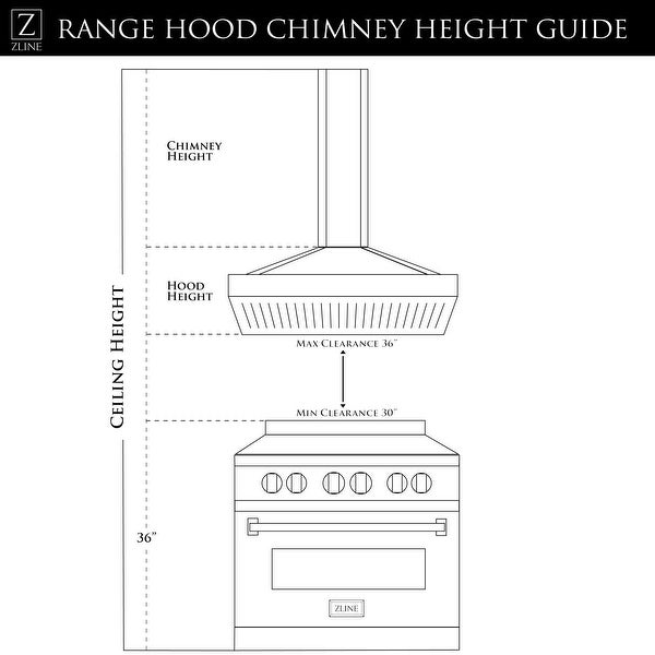 ZLINE Convertible Vent Wall Mount Range Hood in Stainless Steel (KN6)