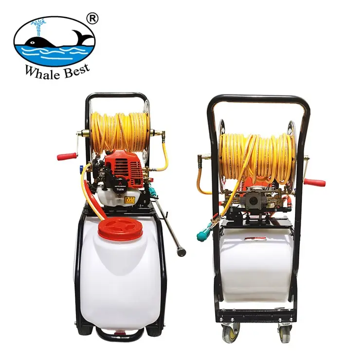 Custom gasoline power trolley sprayer with wheel