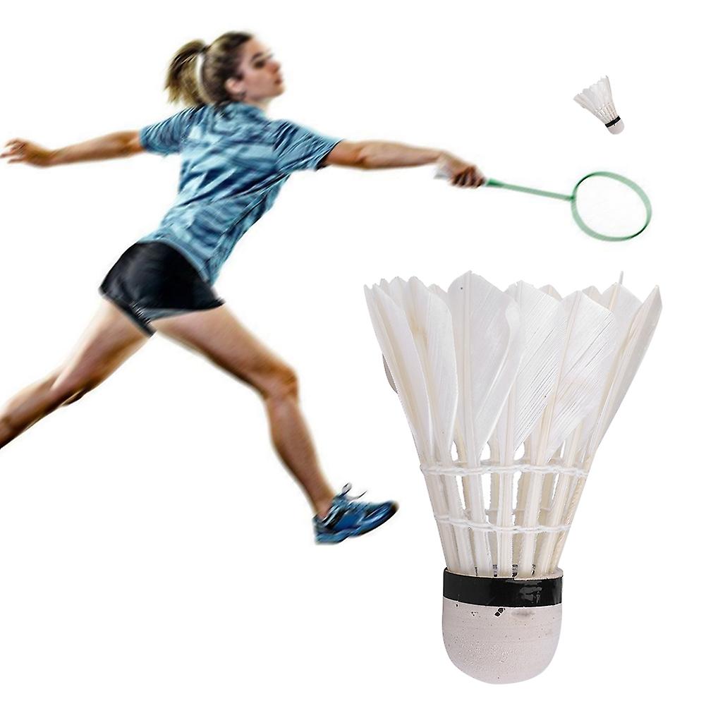 3pcs Goose Feather Shuttlecocks Badminton Ball Game Training Equipment