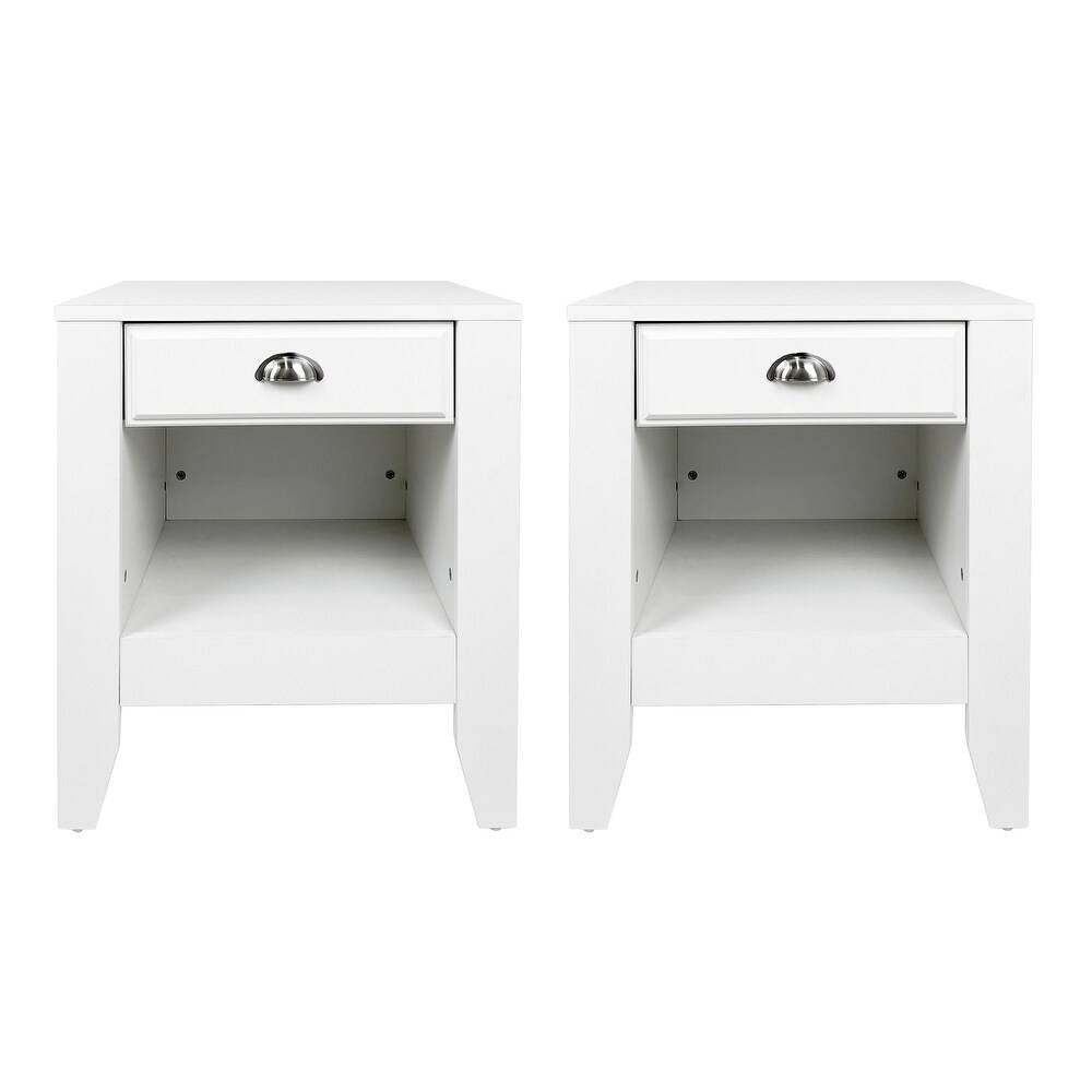 Foisy Faux Wood Nightstand with Drawer (Set of 2) by Christopher Knight Home