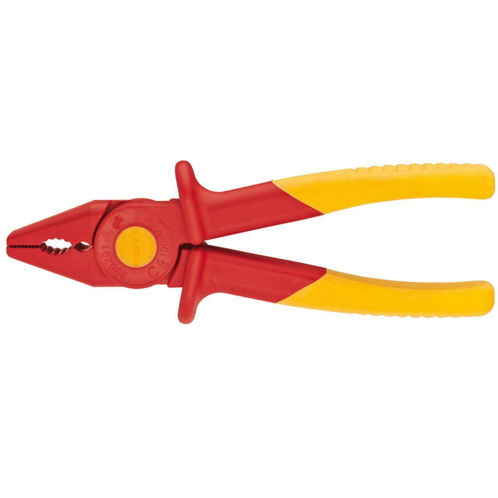 KNIPEX 7 in. 1000-Volt Insulated Long Nose Plastic Pliers 98 62 01