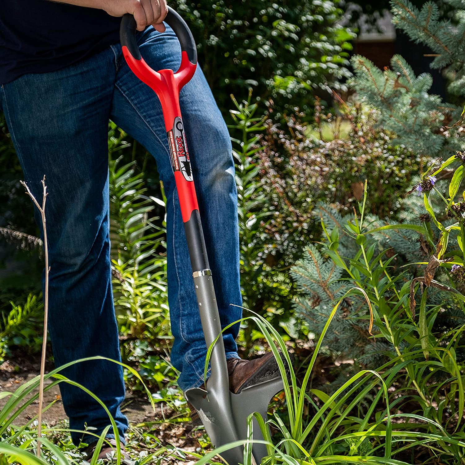 Radius Garden 22011 Root Slayer Shovel， Red