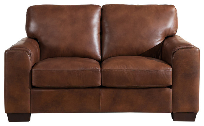 Suzanne Leather Craft Loveseat   Contemporary   Loveseats   by KEMP INTERNATIONAL INC  Houzz