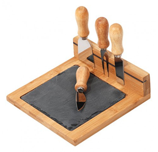 Chef's Basics Select 6-Piece Slate Cheese Board Set， Multicolor