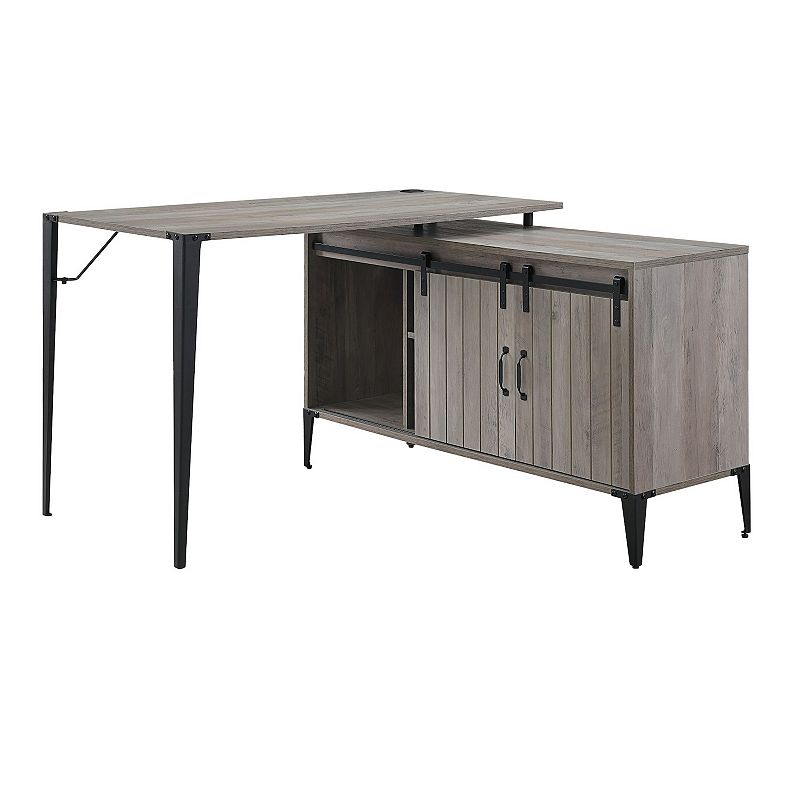 Writing Desk with with Metal Leg and Cord Management