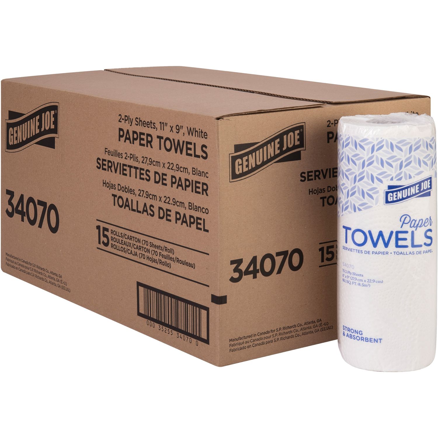 2-ply Paper Towel Rolls by Genuine Joe GJO34070