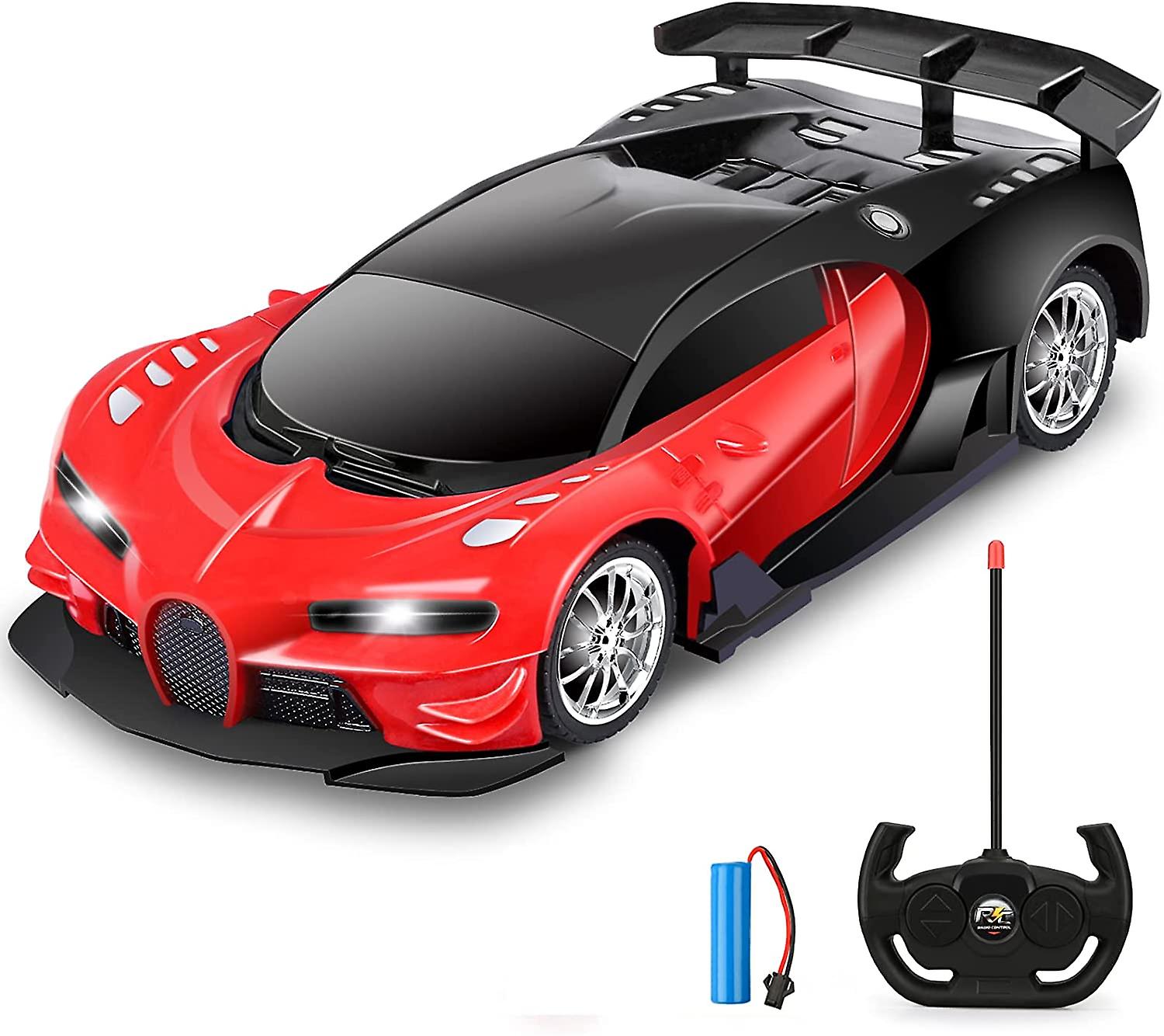 Remote Control Car For Kids   1/16 Scale Electric Remote Toy Racing， With Led Lights Rechargeable High speed Hobby Toy Vehicle， Rc Car Gifts For 4 5 6