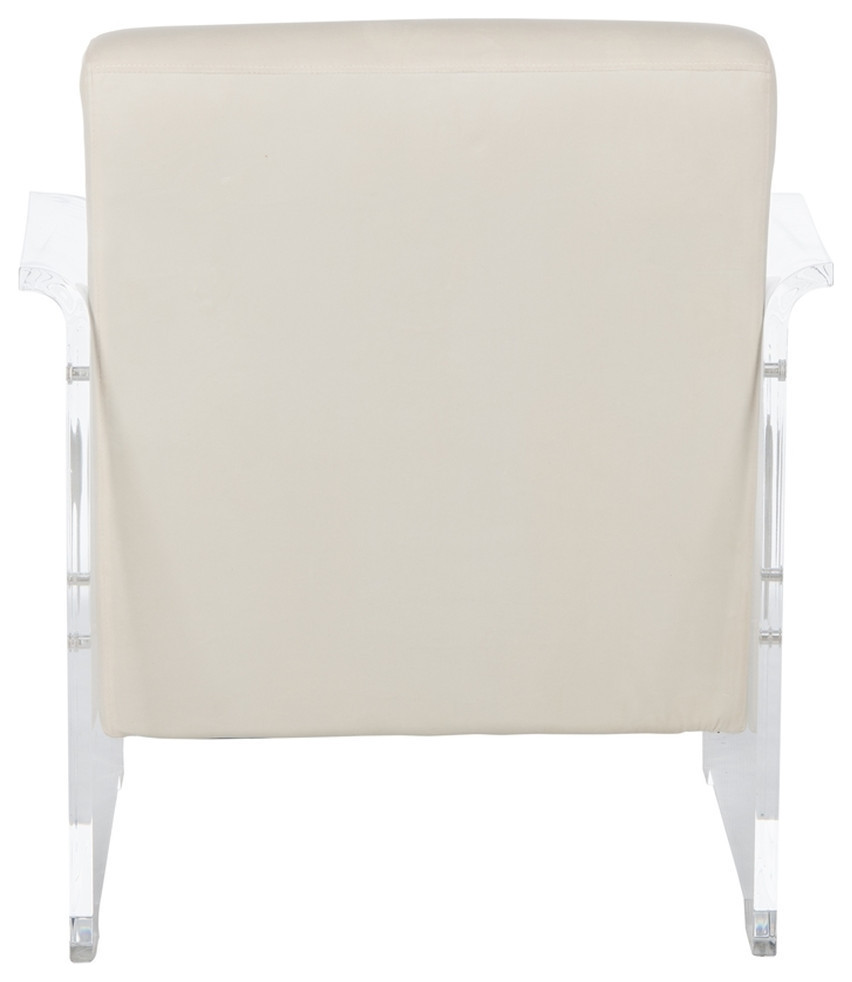 Neena Acrylic Club Chair  Cream   Contemporary   Armchairs And Accent Chairs   by Rustic Home Furniture Deco  Houzz