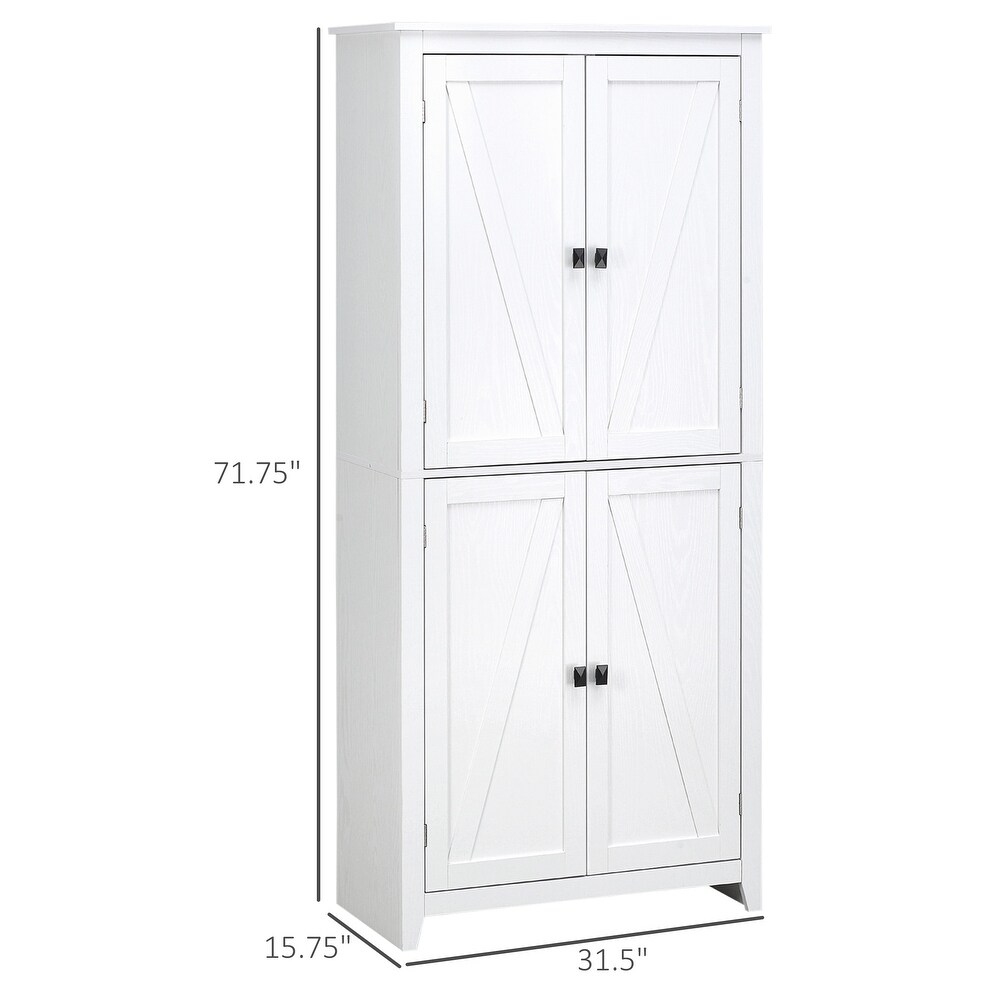 4 Door Storage Cabinet with Adjustable Shelves