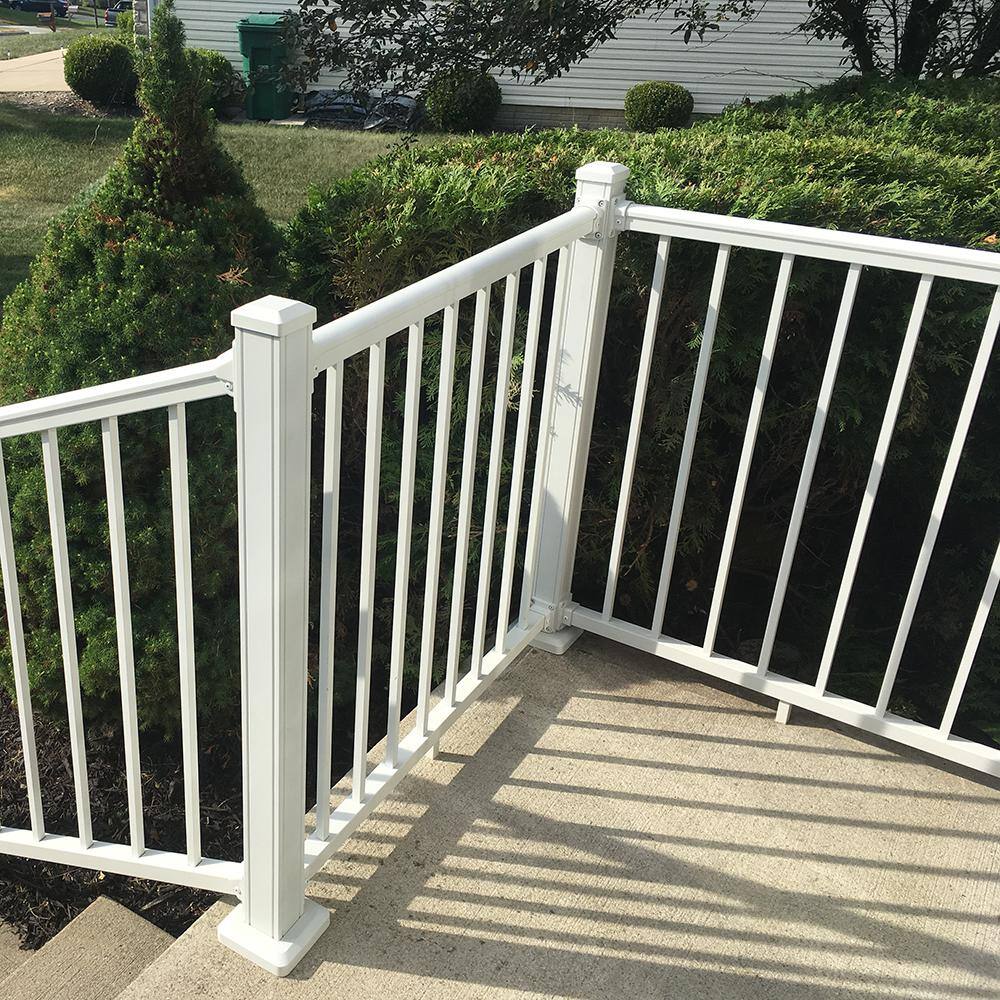 Weatherables Stanford 36 in. H x 96 in. W Textured White Aluminum Railing Kit CWR-B36-A8