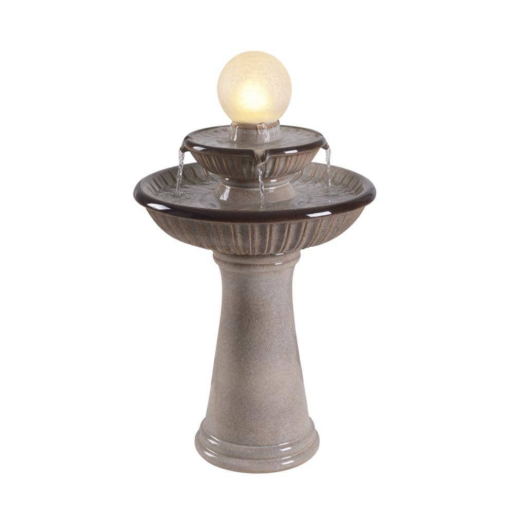 Manor Brook Kingley Ceramic Tiered Birdbath MB100483