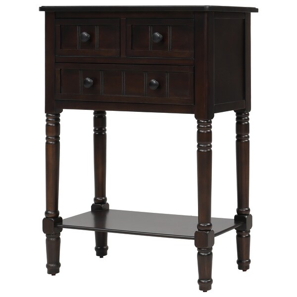 Copper Grove Colby 3-drawer Console Table with Bottom Shelf