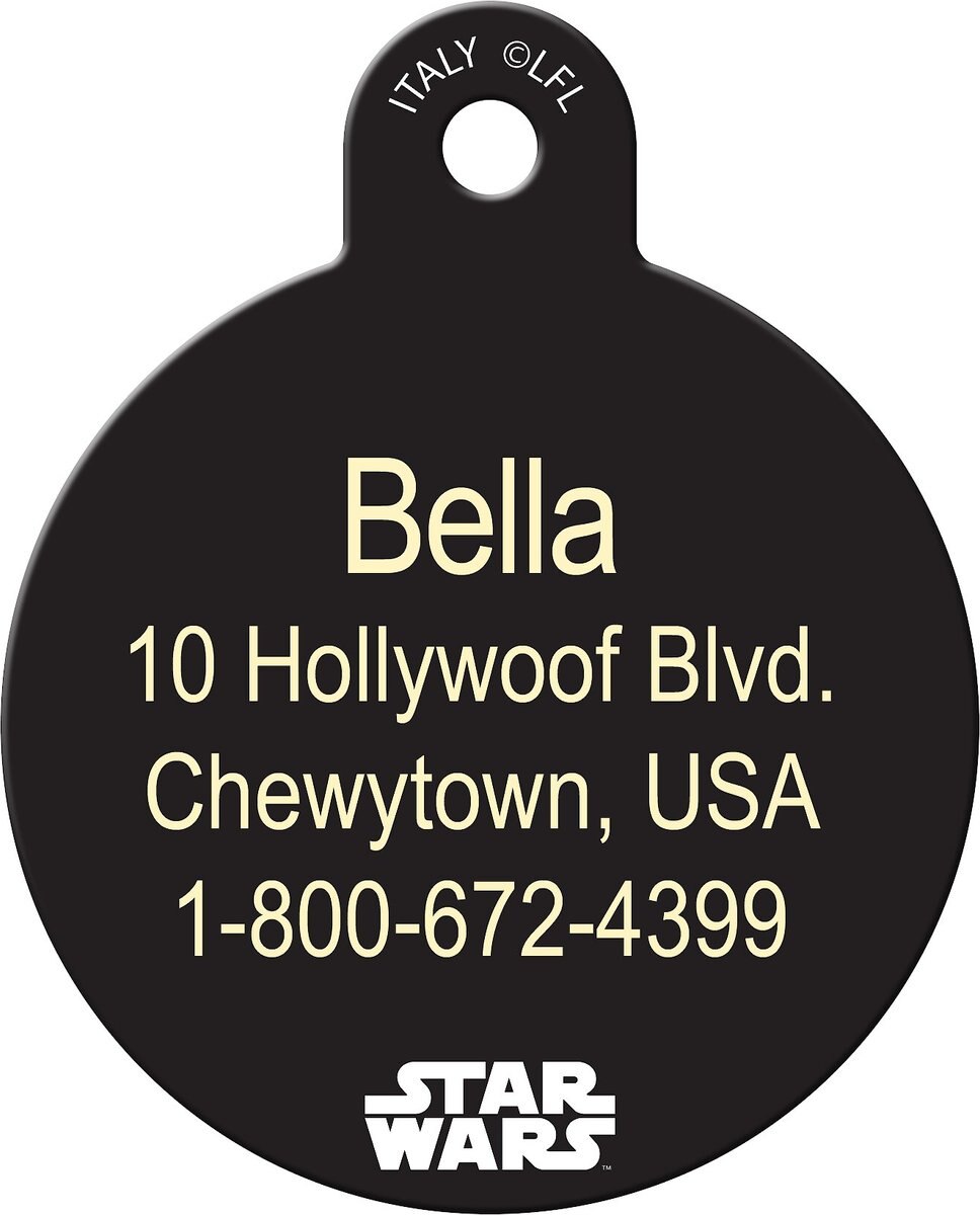 Quick-Tag Star Wars BB-8 How I Roll Circle Personalized Dog and Cat ID Tag