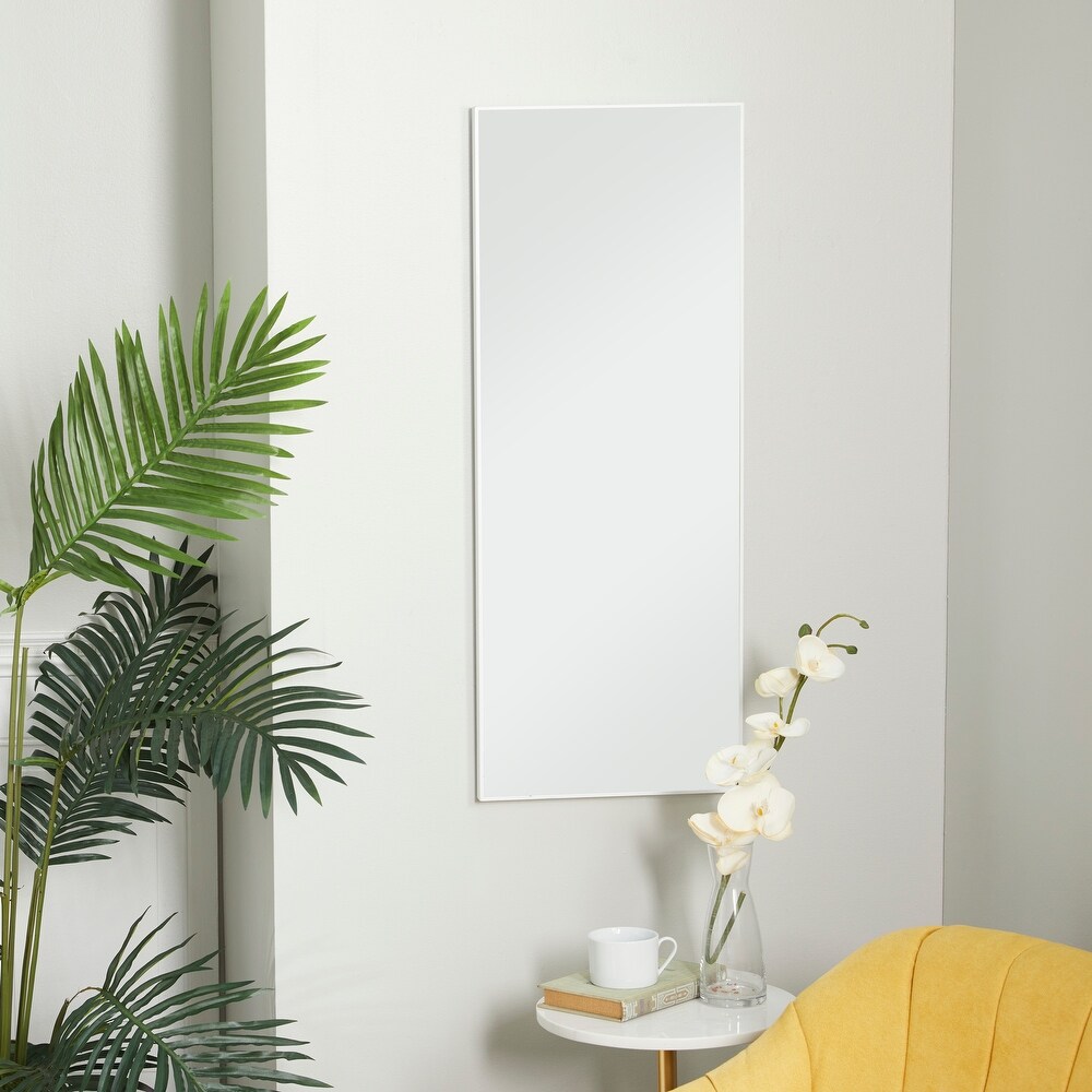 Contemporary Rectangular Wall Mirror   Multiple Finishes and Sizes