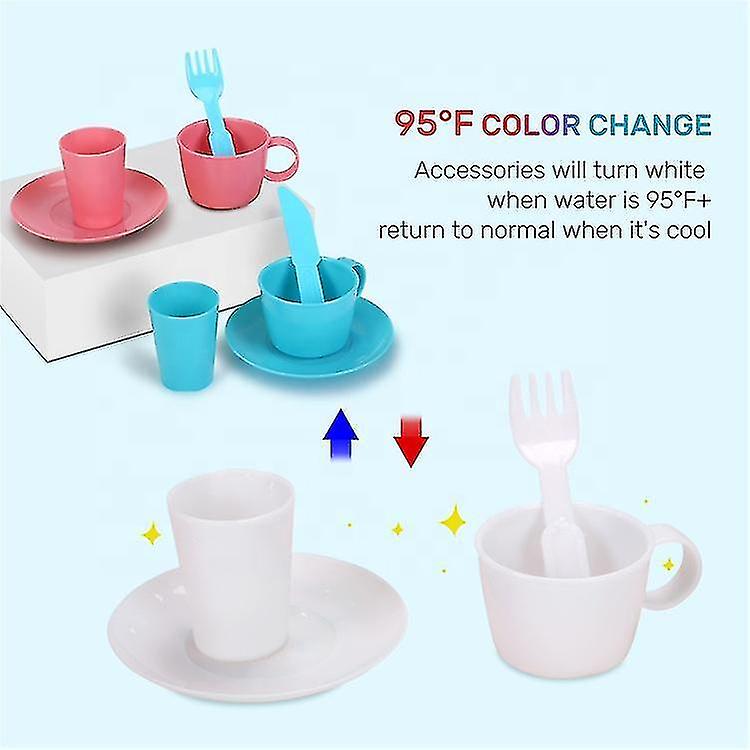 Naiwang Cute St Changing Kids Dish Tap Sink Kit Pretend Toy Cutlery Set