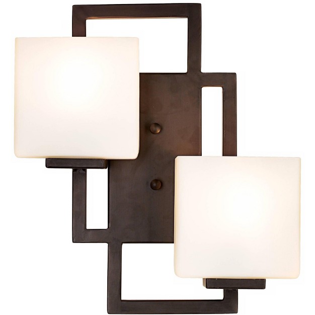 Square Glass Sconce Fixture For Bathroom Side Of Mirror Hallway