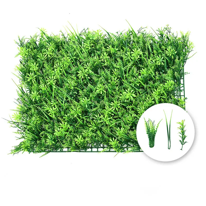 The factory supplies high quality realistic artificial plants artificial grass plants plastic wall decoration in the garden