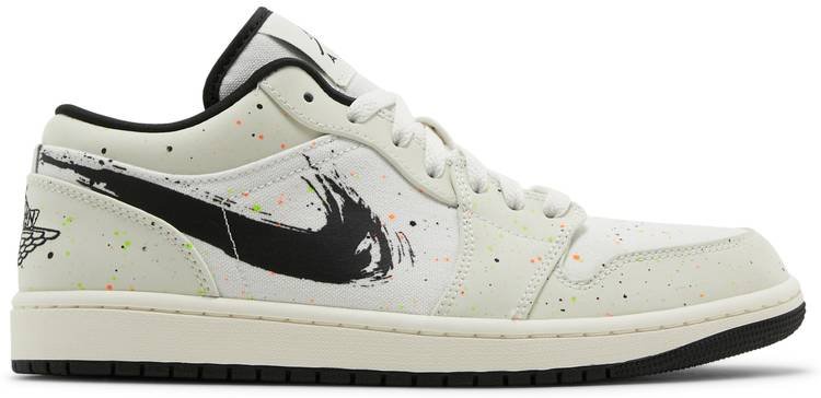 Air Jordan 1 Low 'Brushstroke Swoosh-Paint Splatter' DM3528-100