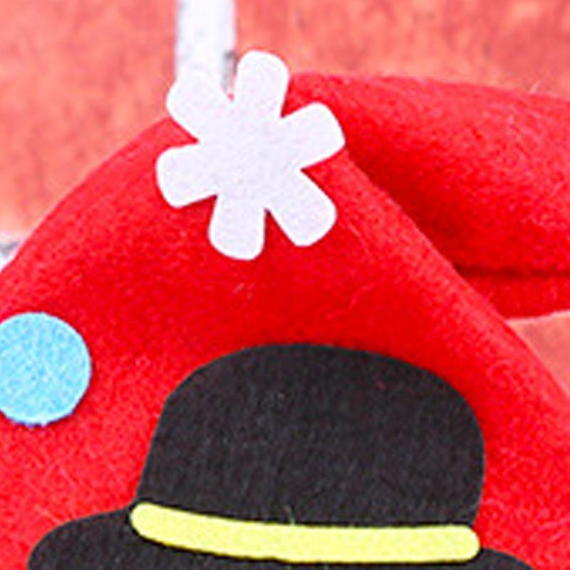 Felt Christmas Craft Nonwoven Fabric Cute DIY Felt Christmas Sewing Craft Ornament Handmade Toy Hat (Snowman)