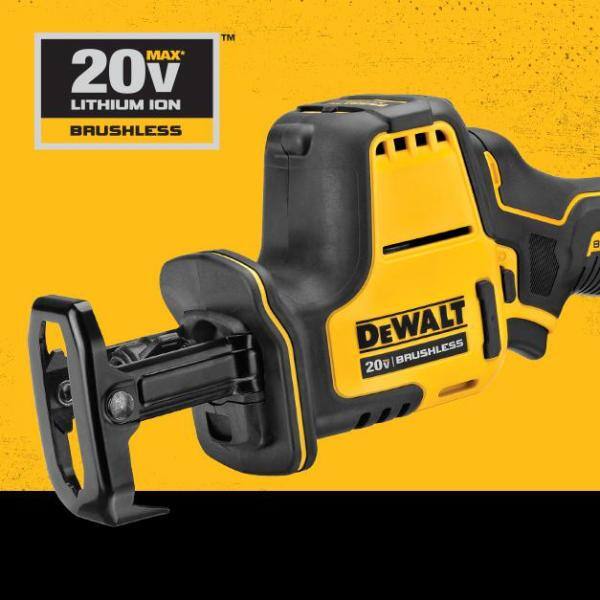 DW ATOMIC 20V MAX Cordless Brushless Compact 14 in. Impact Driver Kit and ATOMIC 20V Brushless Compact Recip Saw DCF809C2W369B