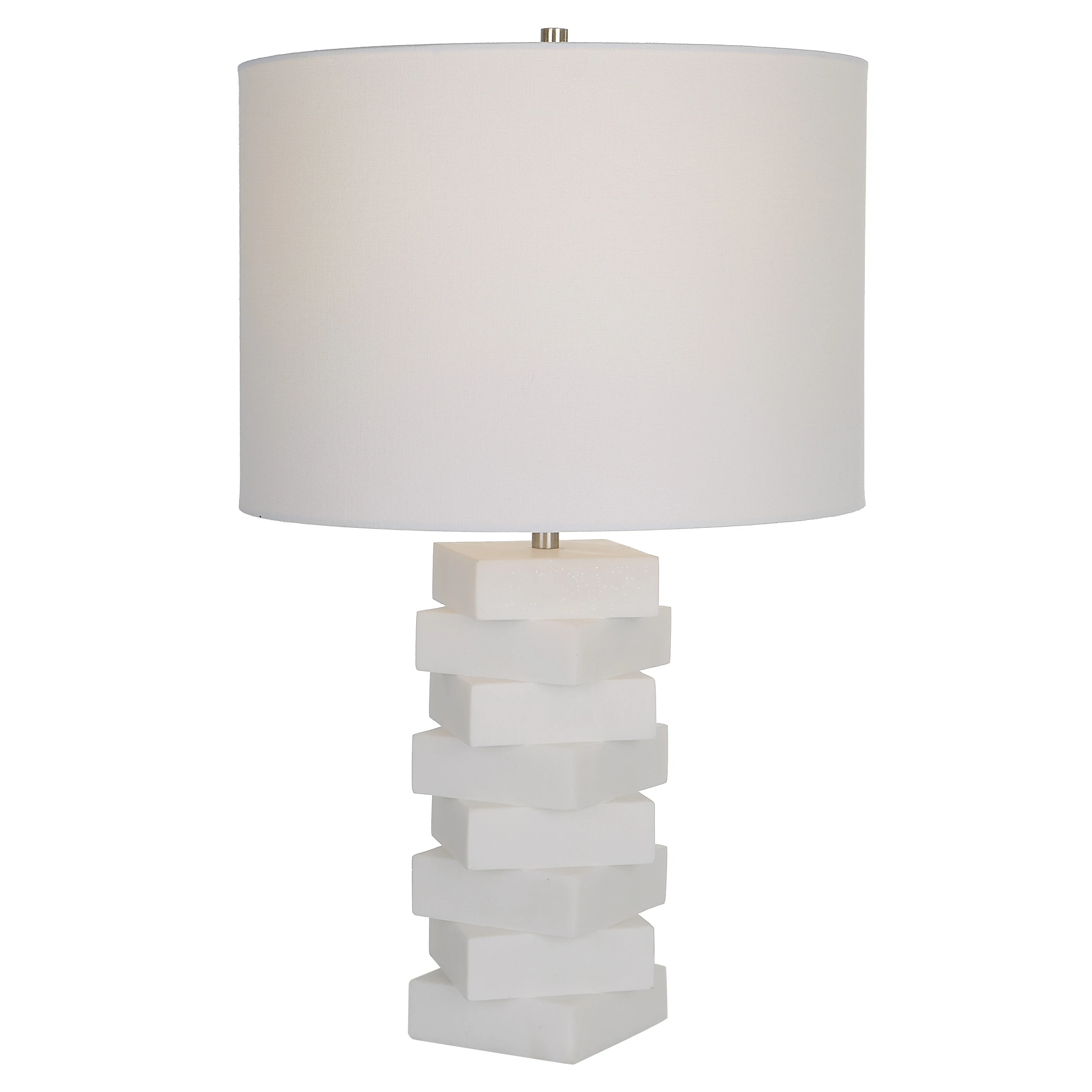 Uttermost Ascent White Geometric Table Lamp - 14 W x 23 H x 14 D (inches)