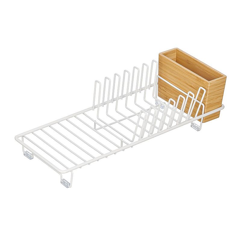 mDesign Compact Countertop， Sink Dish Drying Rack，   Caddy