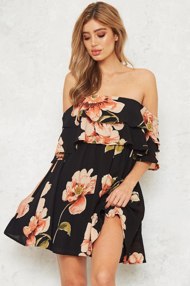 Love Heartache Dress Black