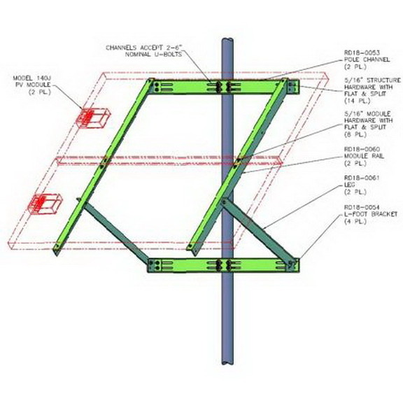 AMERESCO Solar RB16 0021 Side of Pole Mount  140J ...